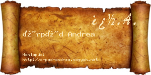 Árpád Andrea névjegykártya