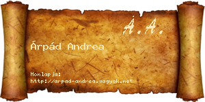 Árpád Andrea névjegykártya